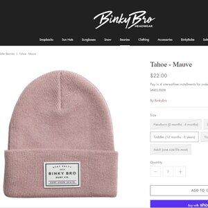 BinkyBro Beanie Mauve Toddler